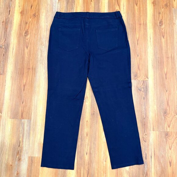 Chico's So Slimming Navy Blue Straight Leg Ankle Pants Size 12 (Chico 2) - Picture 3 of 8